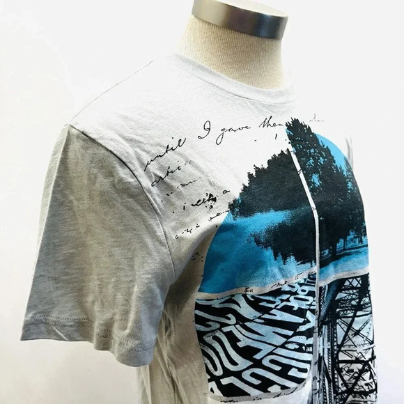 Apt. 9 Men Short Sleeve Pullover Crew Neck 100% Cotton Gray Tee Shirt Size Small - Picture 3 of 8